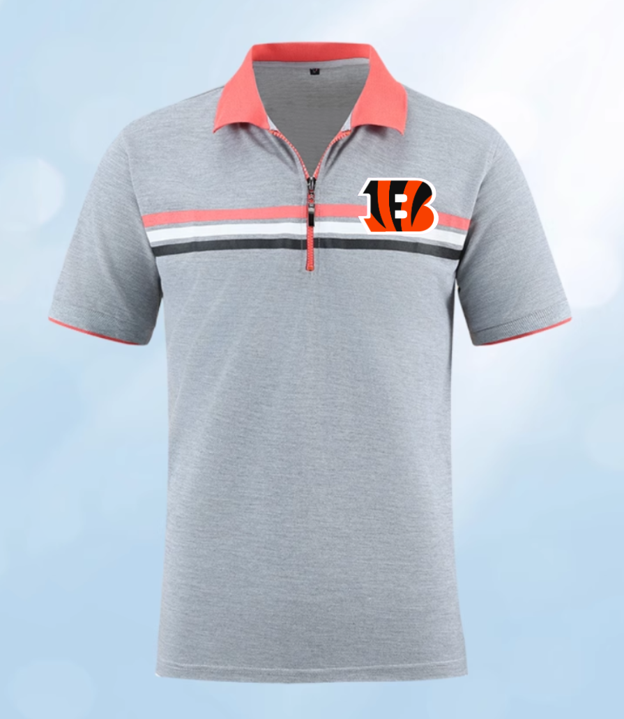 Cincinnati Bengals grey Men 2025 NFL polo T shirt->nfl t-shirts->Sports Accessory